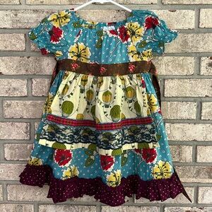 Matilda Jane Paint By Numbers Homegrown Peasant Dress Size 4